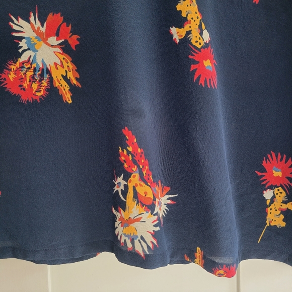 Madewell Silk Ruffle-Sleeve Top in Cactus Flower - Picture 7 of 9